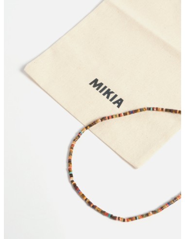 Mikia Heishi Beads Necklace in Brown Multi Jasper/Spone Coral/Yellow Tiger Eye commande en ligne