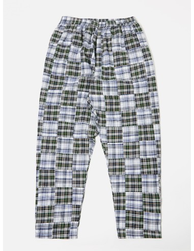 Universal Works Pyjama in Blue Patchwork Check 50-70% off 