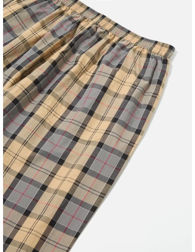 Universal Works Pyjama in Sand Tartan Check Les êtres humains sont 