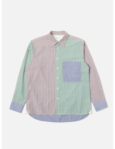 Universal Works Square Pocket Shirt in Multi Classic Stripes shop