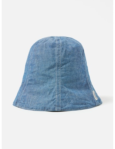 cableami® Reversible Tulip Hat in Indigo/Blackwatch 5oz Chambray/Cordura basket pas cher