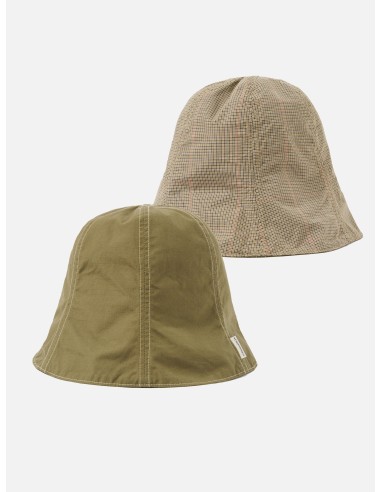 cableami® Reversible Tulip Hat in Olive/Beige Check Ripstop/Cordura soldes