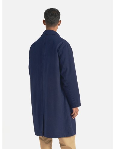 Universal Works Account Coat in Navy Melton commande en ligne