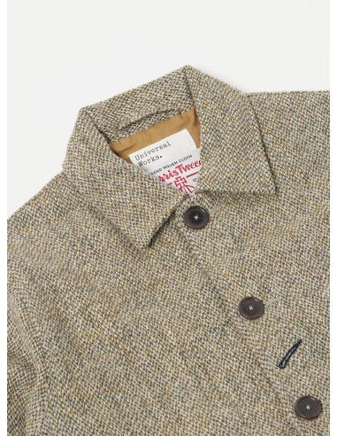 Universal Works Bakers Jacket in Olive Harris Tweed Weave Les êtres humains sont 