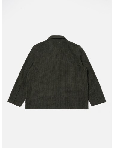 Universal Works Utility Jacket in Black/Olive Stripe Wool Mix plus qu'un jeu 