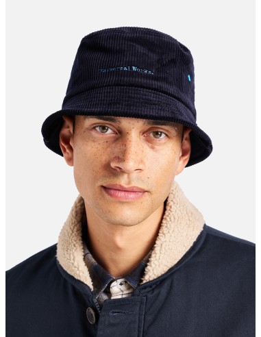 Universal Works Lewis Hat in Navy Brisbane Cord brillant des détails fins