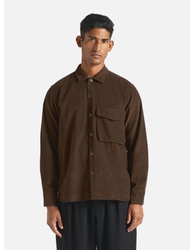 Universal Works Field Shirt in Brown Fine Cord en ligne