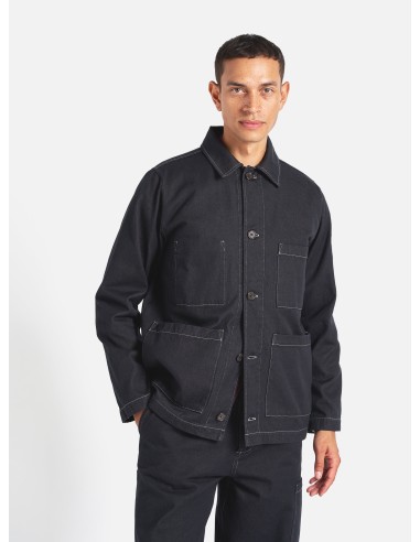 Universal Works Coverall Jacket in Black Cali Denim votre