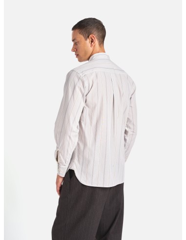 Universal Works Lazy Day Shirt in Ecru Sydney Stripe la chaussure