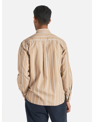 Universal Works Lazy Day Shirt in Sand Sydney Stripe en ligne des produits 