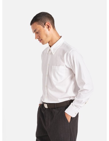 Universal Works Daybrook Shirt in White Organic Oxford soldes