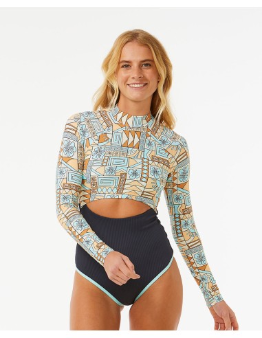 Rip Curl Womens Block Party Long Sleeve Swimming Costume livraison gratuite