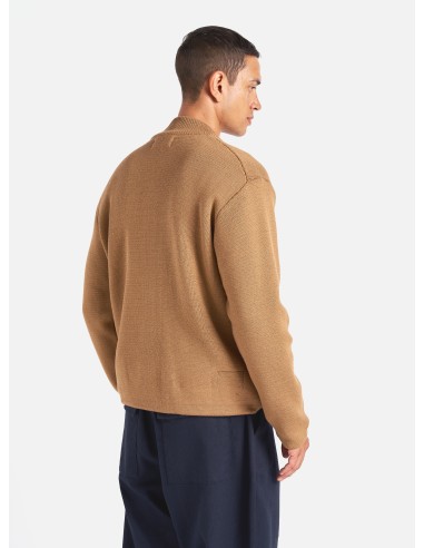 Universal Works Zip Knitwork Jacket in Sand Merino Knit acheter