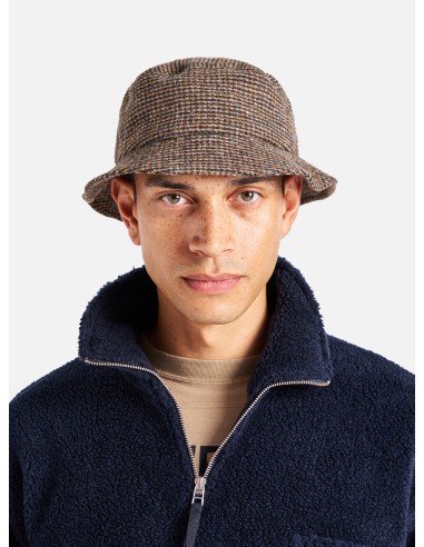 Universal Works Lewis Hat in Brown Harris Tweed Plaid meilleur choix