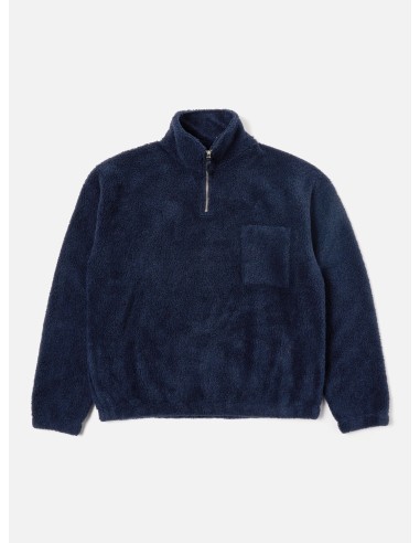 Universal Works Ramsay Quarter Zip in Navy Mountain Fleece prix