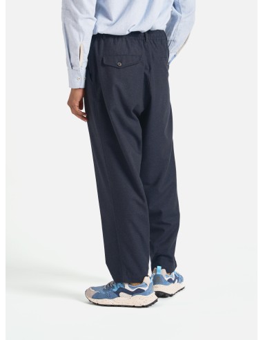 Universal Works Pleated Track Pant in Navy Birdseye Tweed Jusqu'à 80% De Réduction