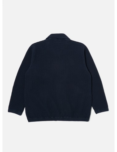 Universal Works K Track Top in Navy Pike Waffle livraison gratuite