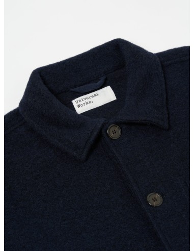 Universal Works Field Jacket in Navy Wool Fleece d'Europe débarque