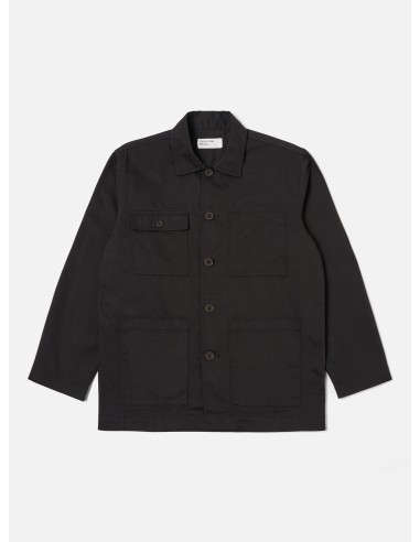 Universal Works Dockside Overshirt in Black Twill Découvrez la collection