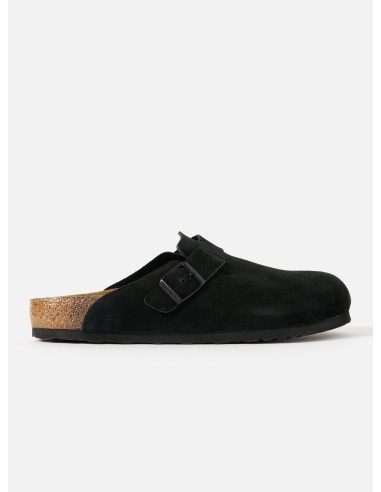 Birkenstock Boston in Black Suede Leather de l' environnement