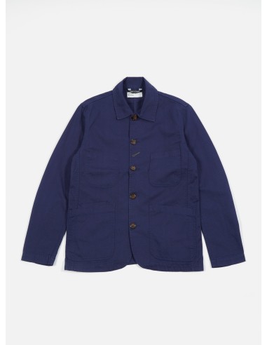 Universal Works Bakers Jacket in Work Blue Byron Twill sur le site 