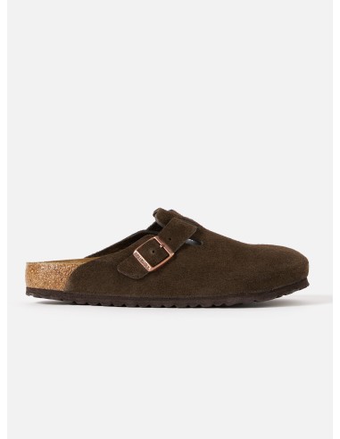 Birkenstock Boston in Mocha Suede Leather solde