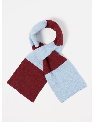 Universal Works Deluxe Football Scarf in Sky/Claret Soft Wool Jusqu'à 80% De Réduction