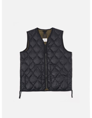 Taion V-Neck Down Vest in Black Soft-Shell Nylon une grave pollution 