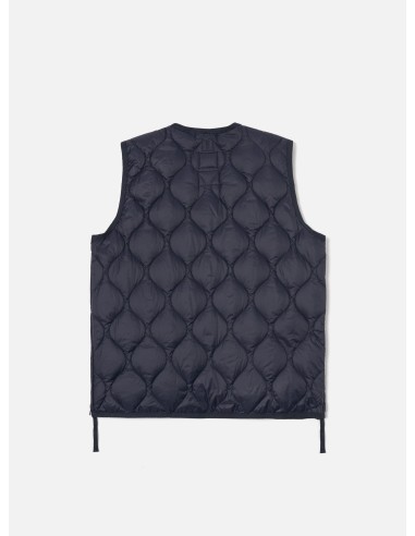 Taion V-Neck Down Vest in Dark Navy Soft-Shell Nylon pas chere