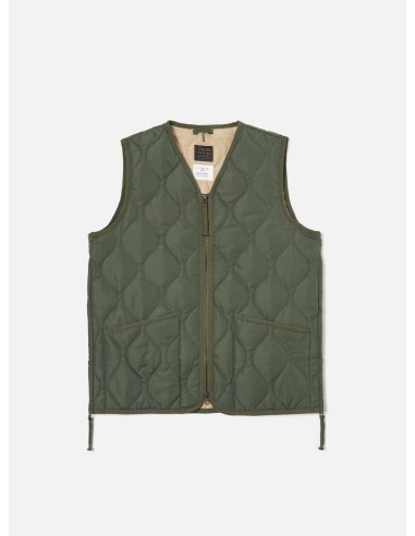 Taion Military V-Neck Down Vest in Olive Ripstop paiement sécurisé