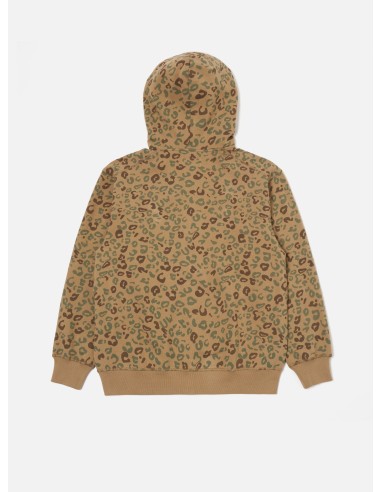 Universal Works New York Hoody in Sand Leopard Brush Back vente chaude votre 