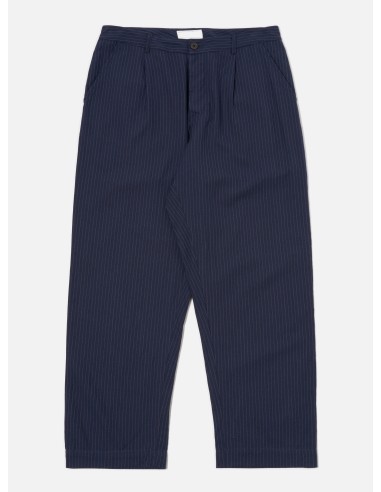 Universal Works Duke Pant in Navy Cotton Pinstripe vente chaude votre 