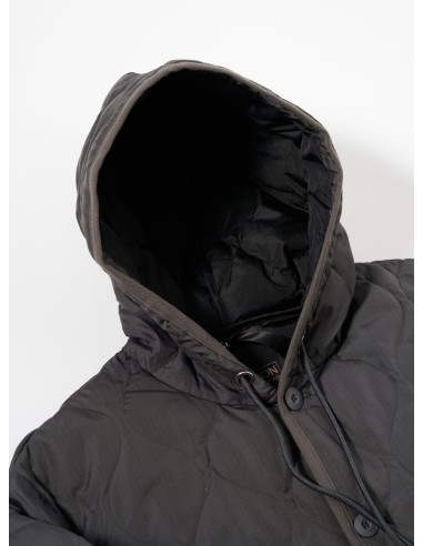 Taion Military Hood Long Down Jacket in Charcoal Ripstop d'Europe débarque