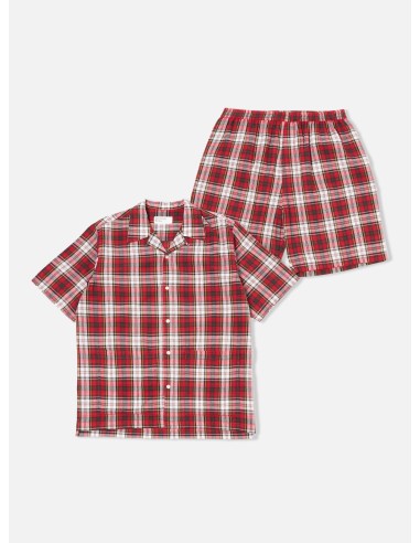 Universal Works Short Pyjama Set in Red Madras Check de la marque