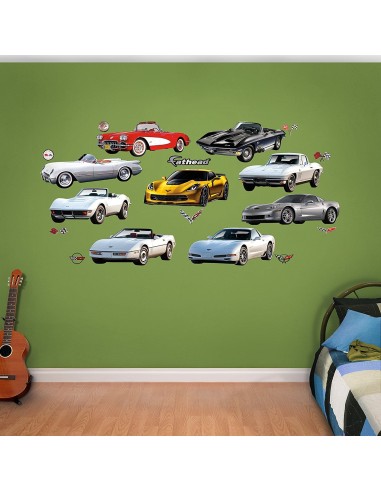 Fathead Corvette Generations Wall Decals des créatures d'habitude