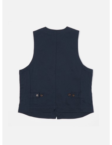 Universal Works Field Waistcoat in Navy Twill destockage