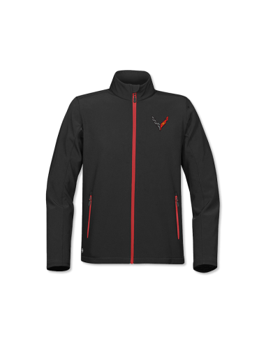 C8 Corvette High Performance Soft Shell Jacket brillant des détails fins