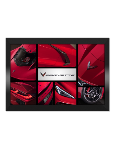 Corvette C8 Generations Collage Framed Canvas Print outlet