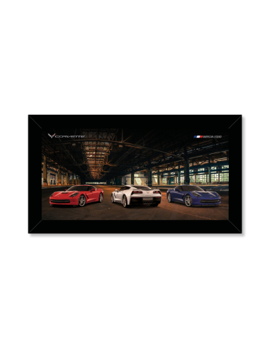 2019 Corvette Red White Blue Framed Canvas ouvre sa boutique