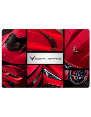 Corvette C8 Collage Art Thick Aluminum Sign chez Cornerstreet bien 