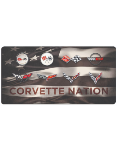 Corvette Nation Art Thick Aluminum Sign Vous souhaitez 