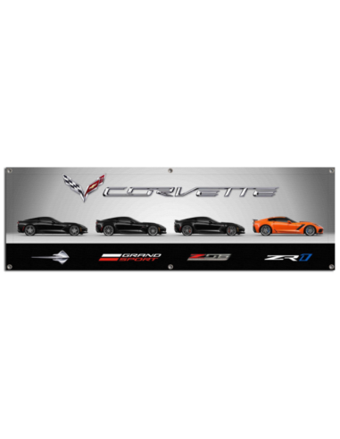 Corvette Generation Silver Art Giant Garage Banner sur le site 