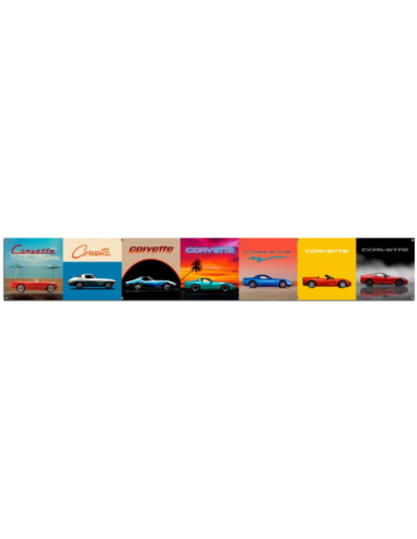 Corvette Decades Art Giant Garage Banner Economisez 