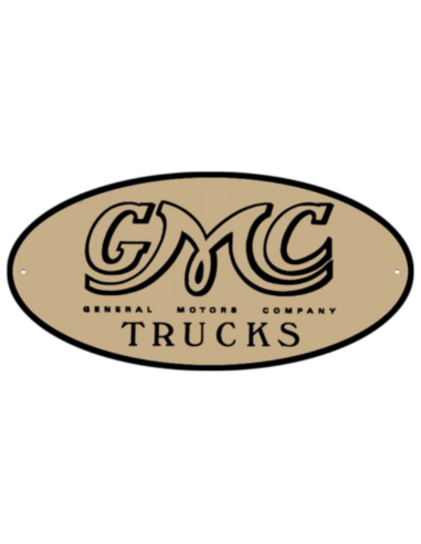 GMC Logo Thick Aluminum Sign Véritable concentré