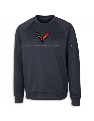 Corvette C8 Skyline Long Sleeve Crewneck de pas cher