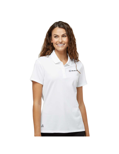 Buick Ladies Adidas White Polo en stock