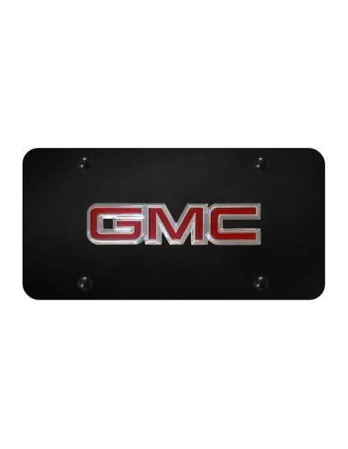 GMC OEM License Plate - Chrome on Black vous aussi creer 