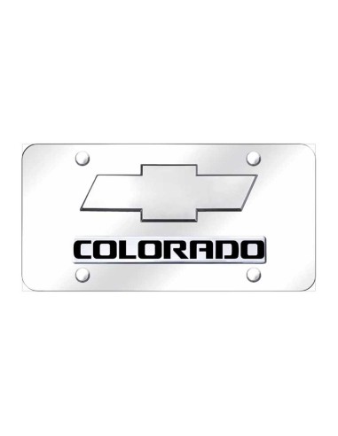 Dual Colorado (New) License Plate - Chrome on Mirrored Découvrez la collection