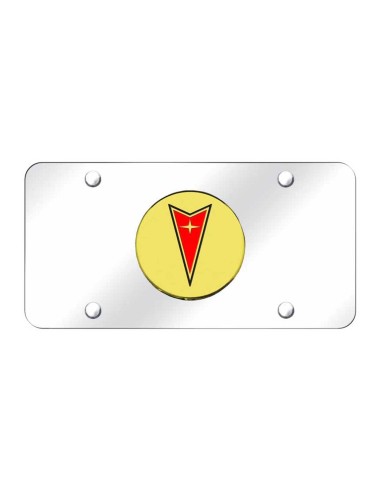 Pontiac License Plate - Gold on Mirrored de votre