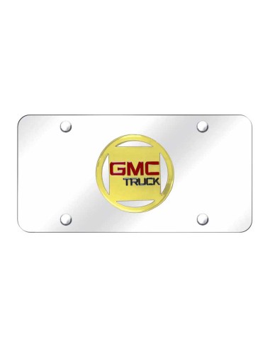 GMC License Plate - Gold on Mirrored la colonne vertébrale